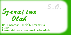 szerafina olah business card